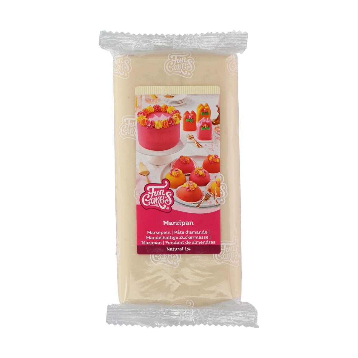 FunCakes Mandlová cukrová pasta (holandský marcipán) Natural (1:4): Připravená k rolování, snadné použití, perfektní na zdobení dortů, Halal, Košer a Bezlepková. 1 kg. Cukrová pasta Naty Shop Výchozí název
