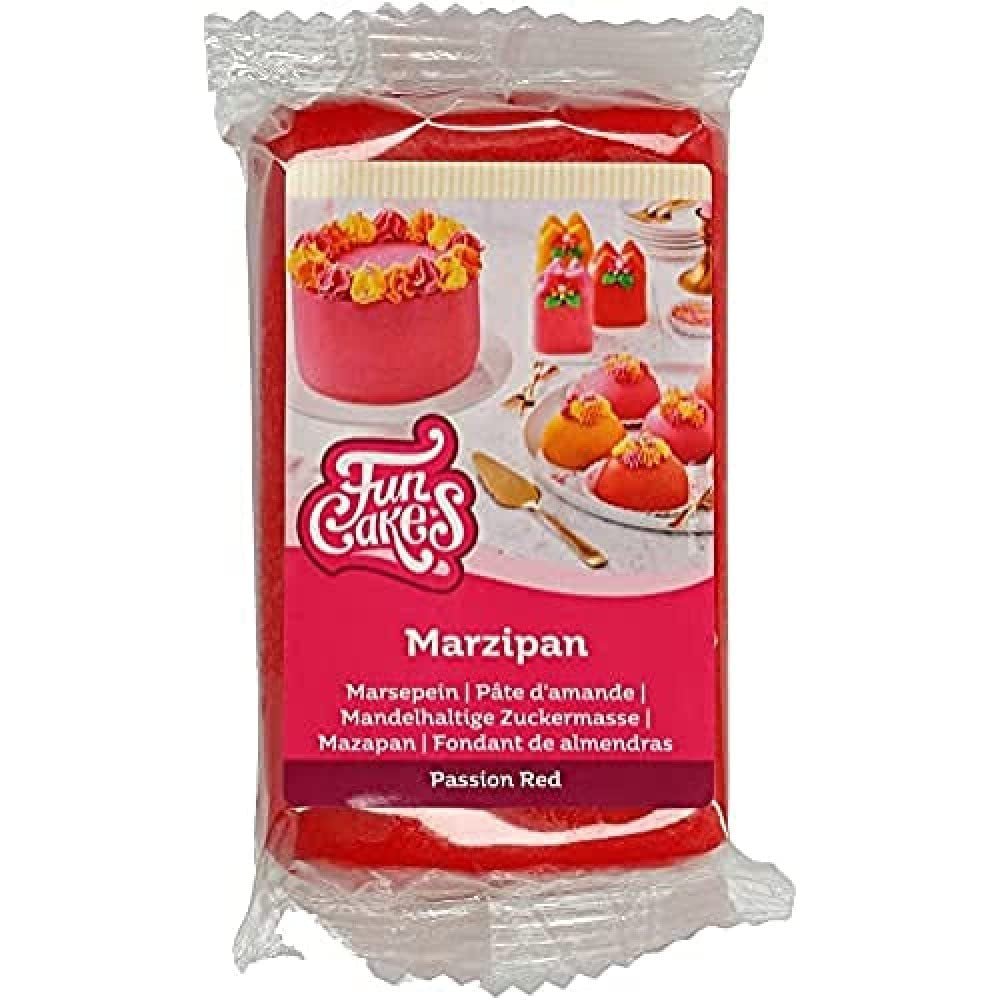 FunCakes Mandlová cukrová pasta (holandský marcipán) Passion Red: snadné použití a hladká, ideální pro zdobení dortů, halal, košer a bez lepku. 250 g. (balení 2 ks) Naty Shop cukrová pasta 250 G (1 balení)