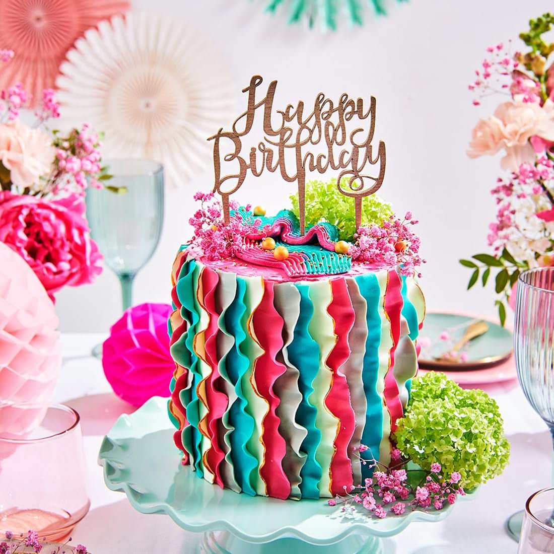 FunCakes rolkový fondant Botanical Green: Snadné použití, hladký, pružný, měkký a poddajný, ideální pro zdobení dortů, halal, košer a bez lepku, 250 g Naty Shop Sugarpaste
