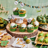 FunCakes rolkový fondant Botanical Green: Snadné použití, hladký, pružný, měkký a poddajný, ideální pro zdobení dortů, halal, košer a bez lepku, 250 g Naty Shop Sugarpaste