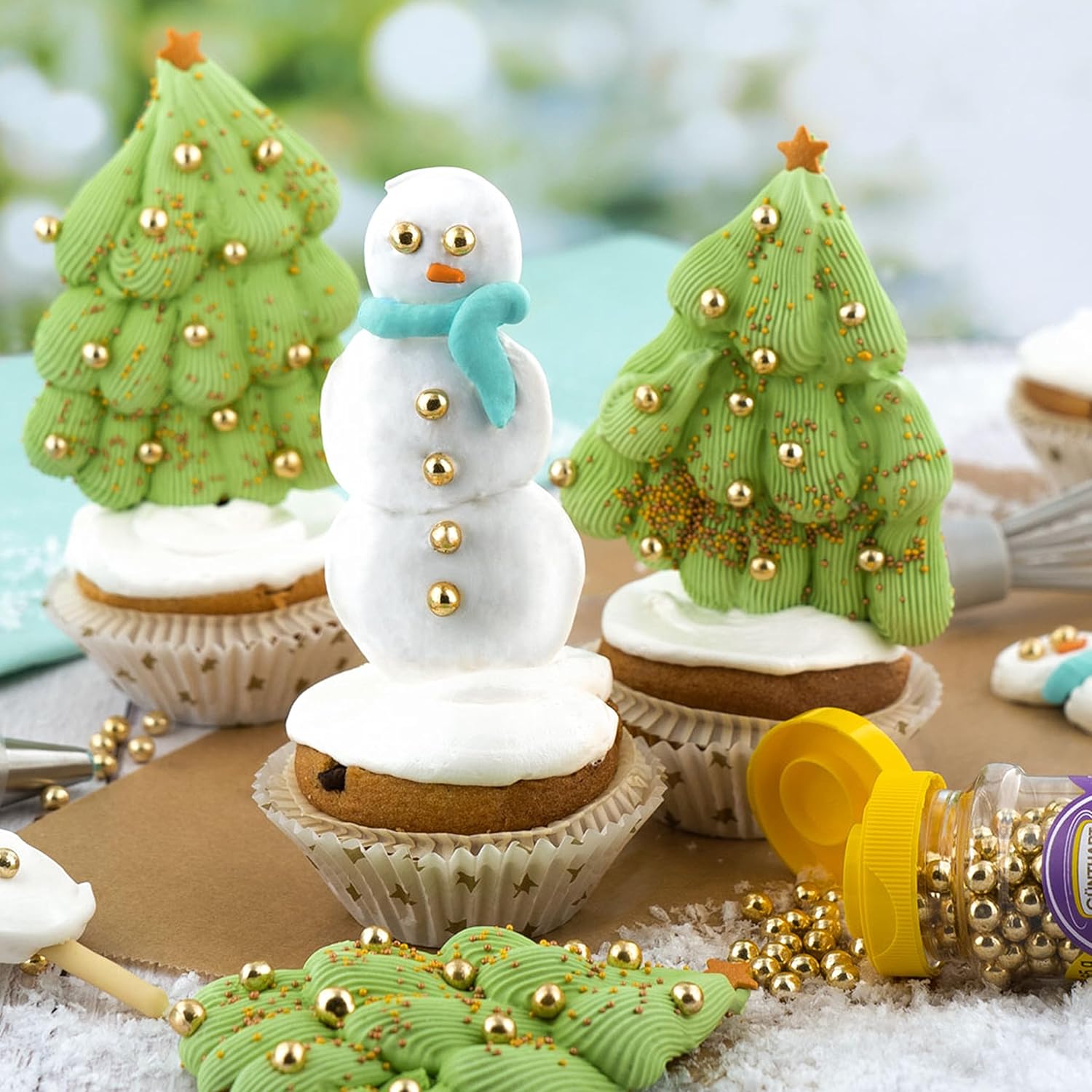 Günthart BackDecor Royal Icing kbelík s 300 g prášku na zdobení pečiva nebo jako polevu, 1 balení (300 g) Cukrová pasta Naty Shop