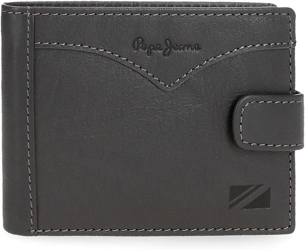 Peněženka Pepe Jeans Horizontal Click Wallet Pánská peněženka jedné velikosti Naty Shop šedá