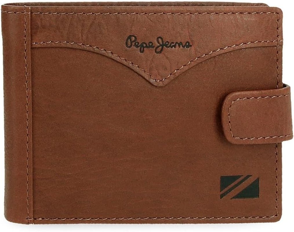 Peněženka Pepe Jeans Jacket Horizontal Click Wallet Pánská hnědá peněženka Naty Shop jedné velikosti
