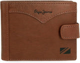 Peněženka Pepe Jeans Jacket Horizontal Click Wallet Pánská hnědá peněženka Naty Shop jedné velikosti