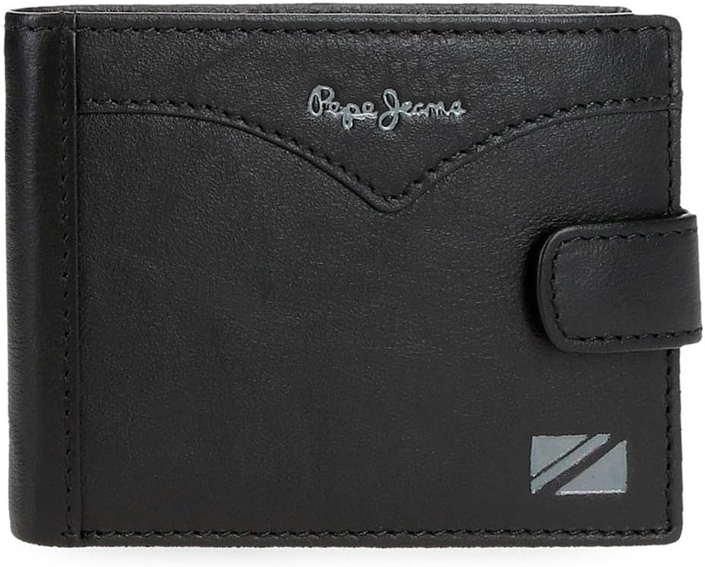 Pepe Jeans Jacket Horizontal Click Wallet Pánská peněženka jedné velikosti Naty Shop Černá