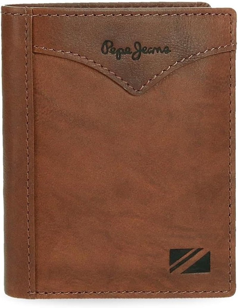 Pepe Jeans Jacket Vertikální peněženka s kabelkou, One Size Pánská peněženka Naty Shop Brown