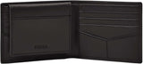 Fossil Derrick RFID Blocking Kožený Bifold Pasový držák pro muže s odnímatelným držákem na karty Pánská peněženka Naty Shop