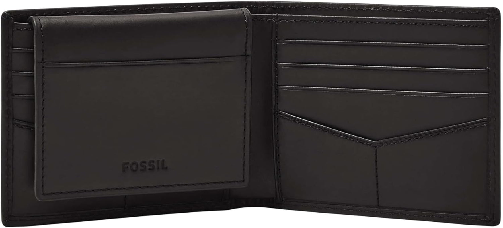 Fossil Derrick RFID Blocking Kožený Bifold Pasový držák pro muže s odnímatelným držákem na karty Pánská peněženka Naty Shop