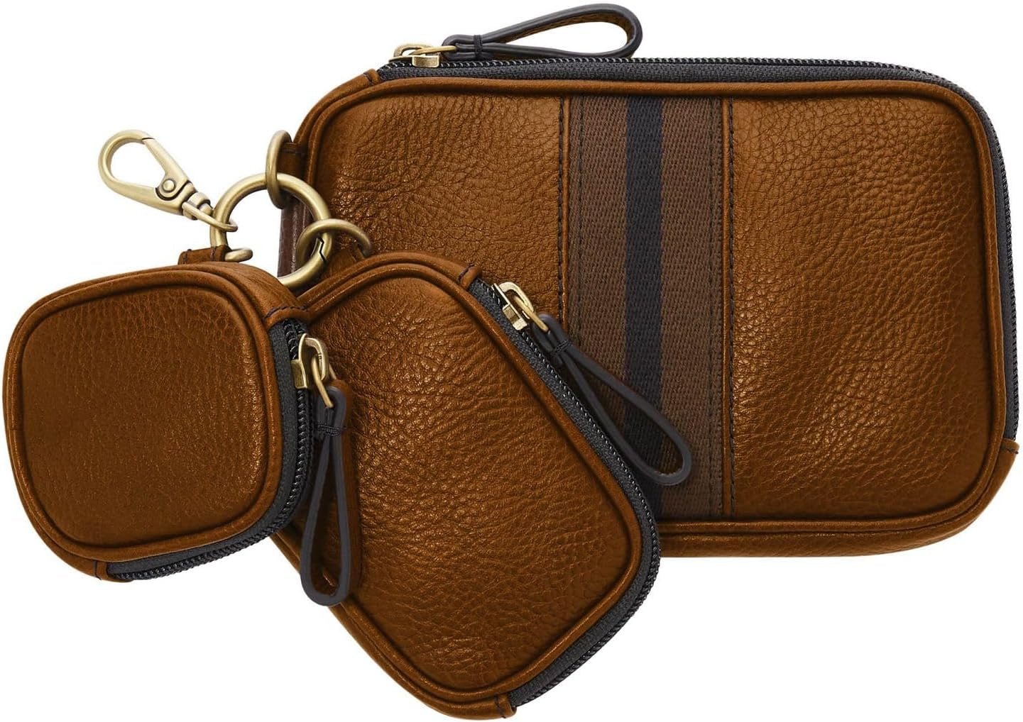Cestovní taška Fossil Tech Trio pro muže 17,78 cm D x 3,175 cm Š x 12,065 cm V Pánská peněženka Naty Shop Hnědá