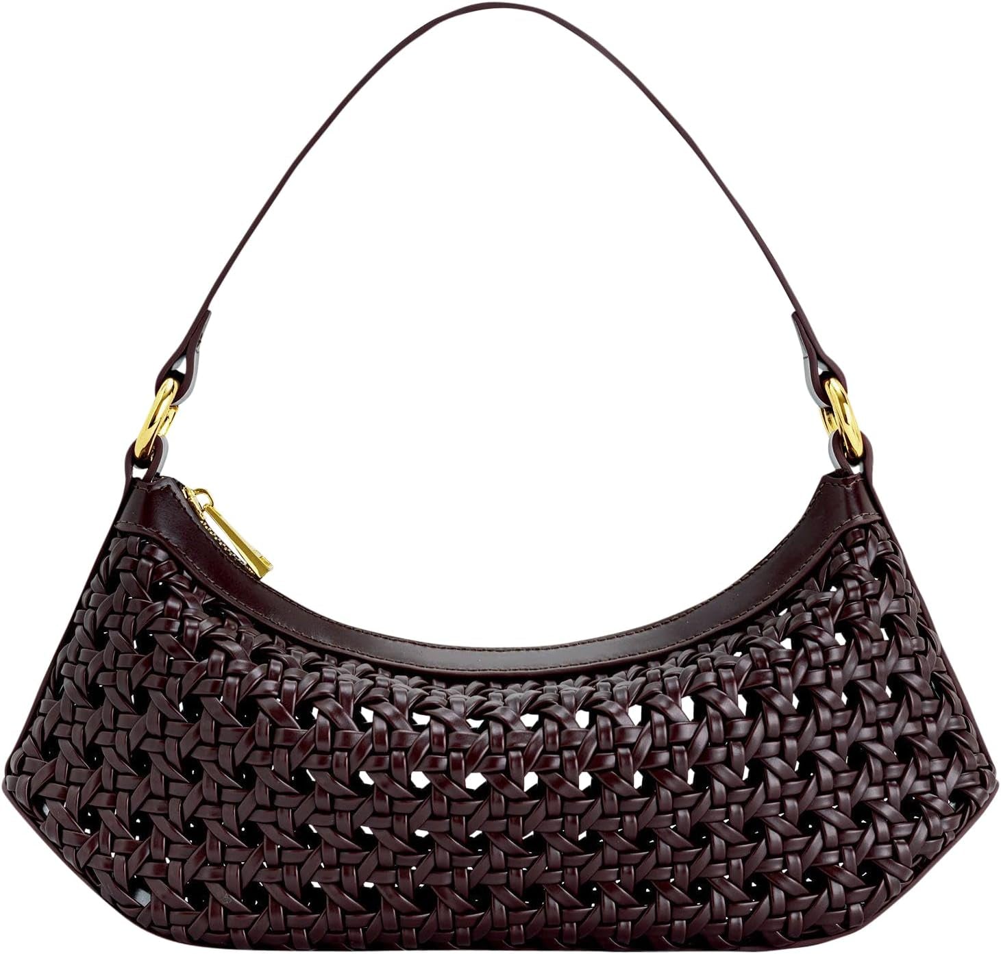 Dámská taška přes rameno JW PEI Lily Bags Women Naty Shop Falešná bambusová látka Tmavě vínově červená
