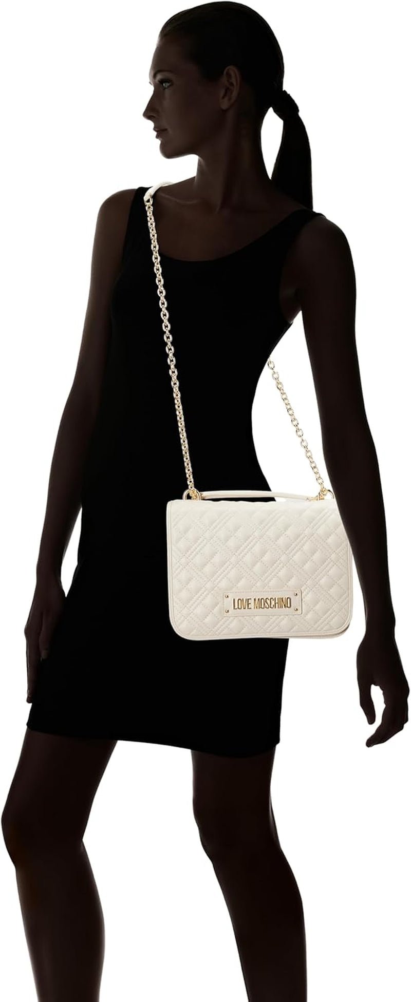 Dámská taška přes rameno Love Moschino, dámské tašky bílé Naty Shop