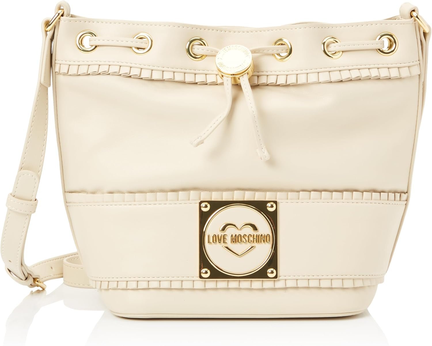 Dámská taška přes rameno Love Moschino, taška přes rameno ze slonoviny, dámské tašky ze slonoviny Naty Shop Výchozí název