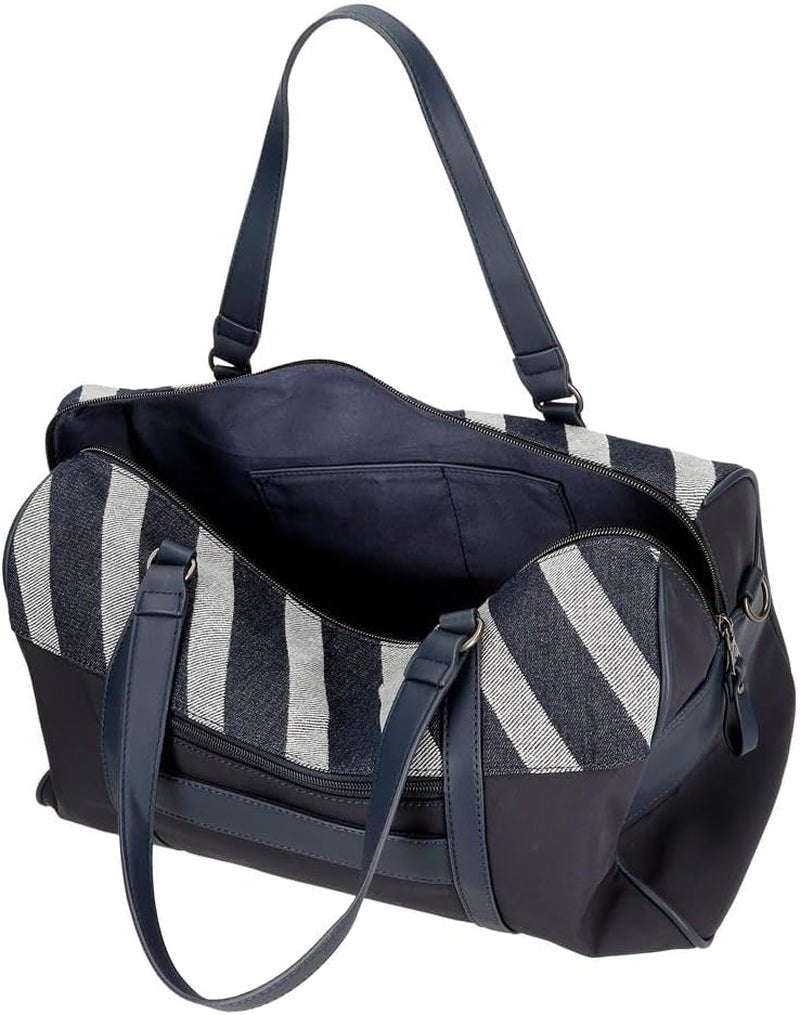 Cestovní taška Pepe Jeans Celine, modrá, 40 x 25 x 20 cm, polyester, s detaily z umělé kůže, 20 l, od Joumma Bags, modrá, cestovní taška Zavazadla a cestovní vybavení Naty Shop