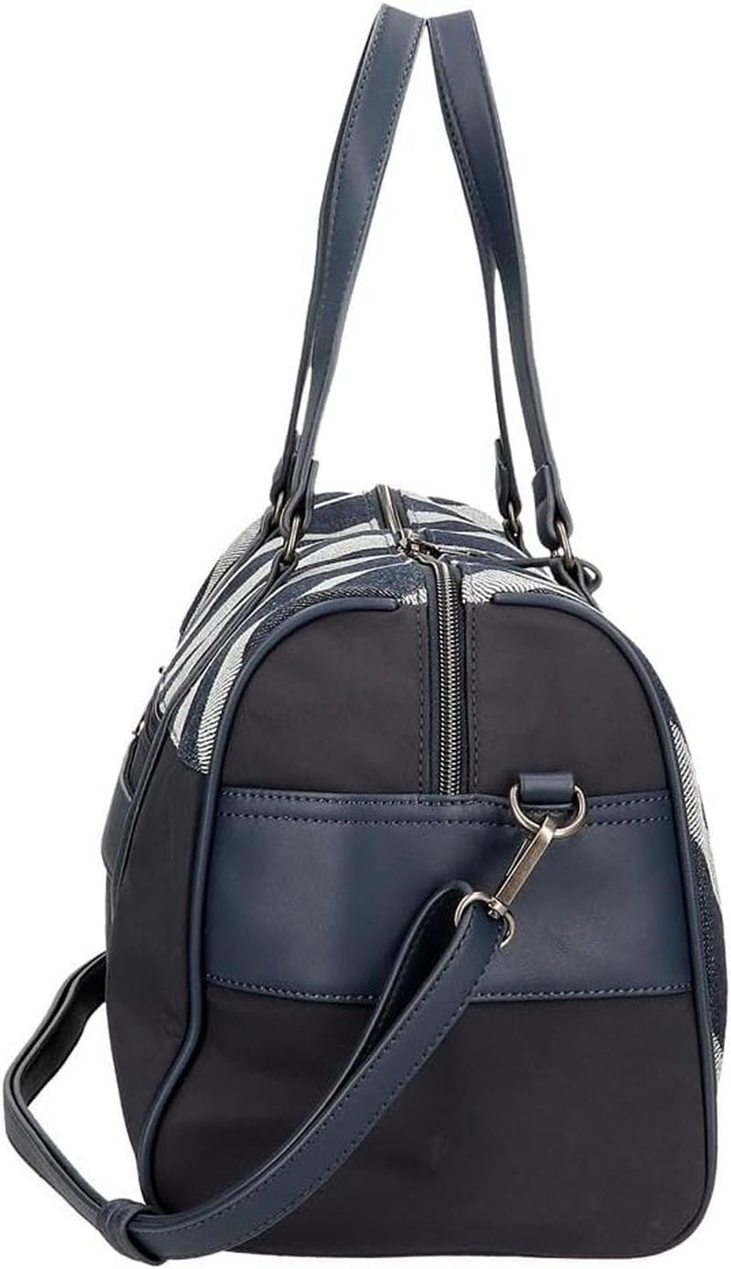 Cestovní taška Pepe Jeans Celine, modrá, 40 x 25 x 20 cm, polyester, s detaily z umělé kůže, 20 l, od Joumma Bags, modrá, cestovní taška Zavazadla a cestovní vybavení Naty Shop
