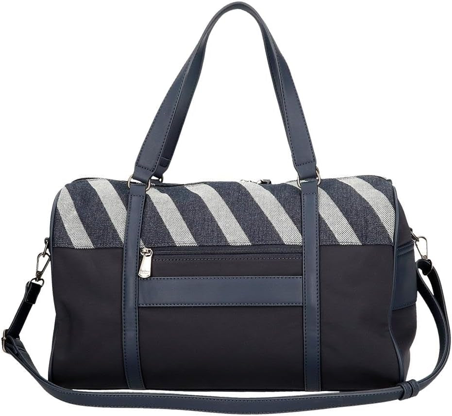 Cestovní taška Pepe Jeans Celine, modrá, 40 x 25 x 20 cm, polyester, s detaily z umělé kůže, 20 l, od Joumma Bags, modrá, cestovní taška Zavazadla a cestovní vybavení Naty Shop