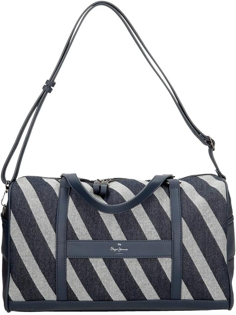 Cestovní taška Pepe Jeans Celine, modrá, 40 x 25 x 20 cm, polyester, s detaily z umělé kůže, 20 l, od Joumma Bags, modrá, cestovní taška Zavazadla a cestovní vybavení Naty Shop