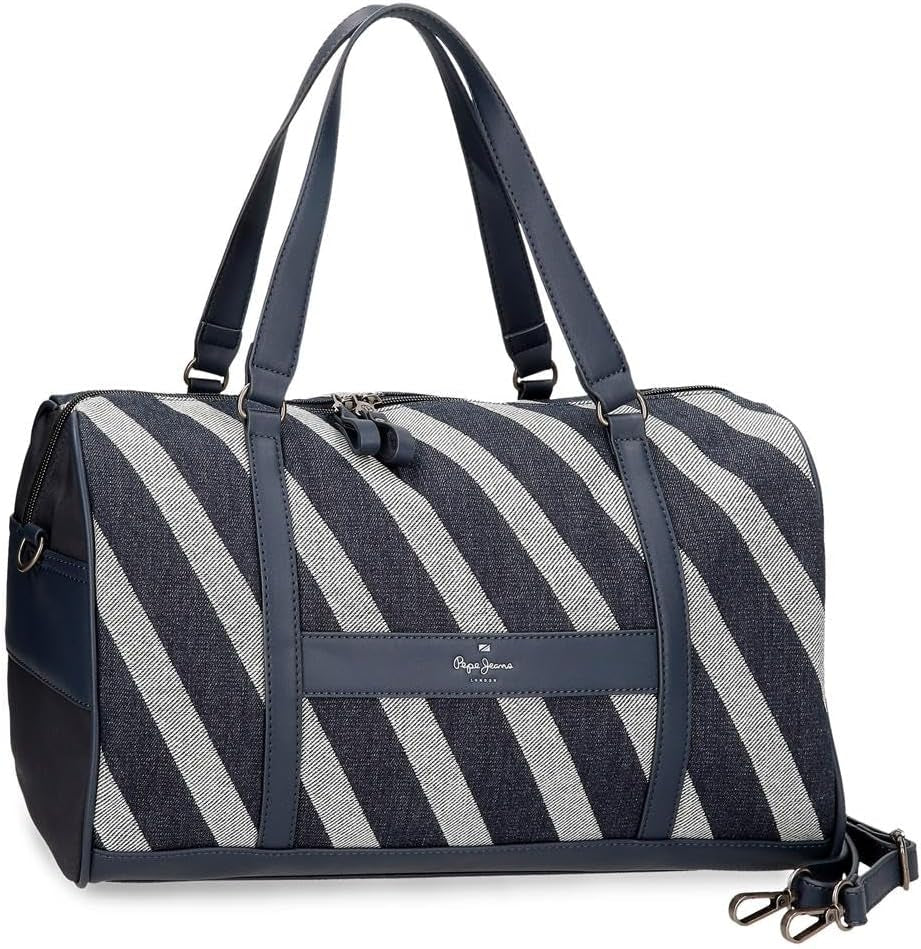 Cestovní taška Pepe Jeans Celine, modrá, 40 x 25 x 20 cm, polyester, s detaily z umělé kůže, 20 l, od Joumma Bags, modrá, cestovní taška Zavazadla a cestovní vybavení Cestovní batoh Naty Shop