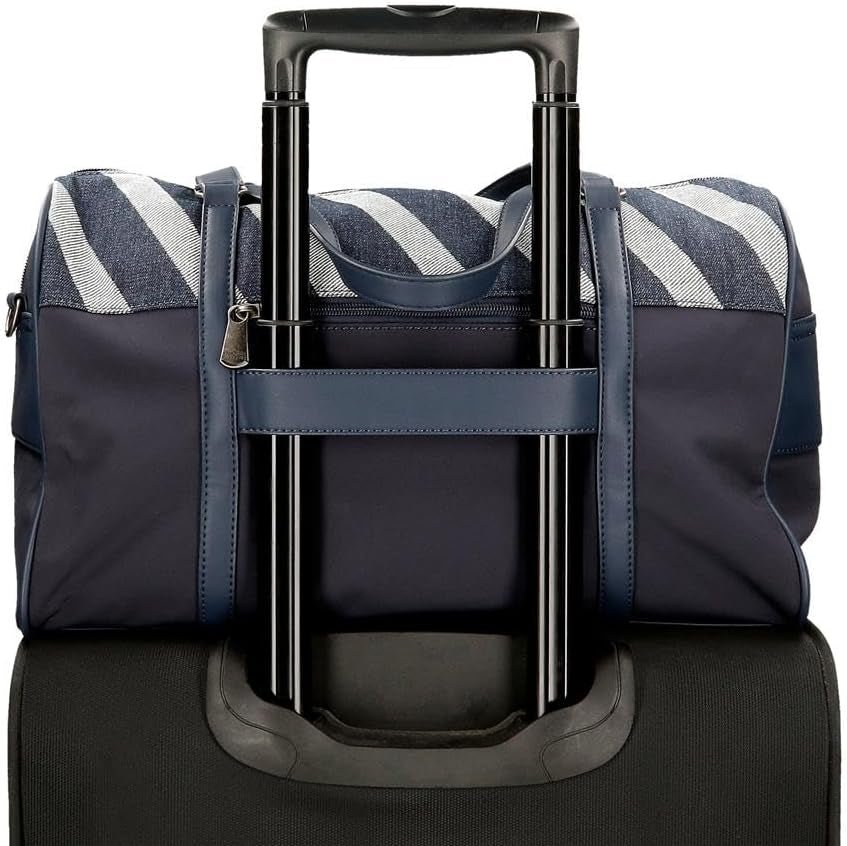 Cestovní taška Pepe Jeans Celine, modrá, 40 x 25 x 20 cm, polyester, s detaily z umělé kůže, 20 l, od Joumma Bags, modrá, cestovní taška Zavazadla a cestovní vybavení Naty Shop