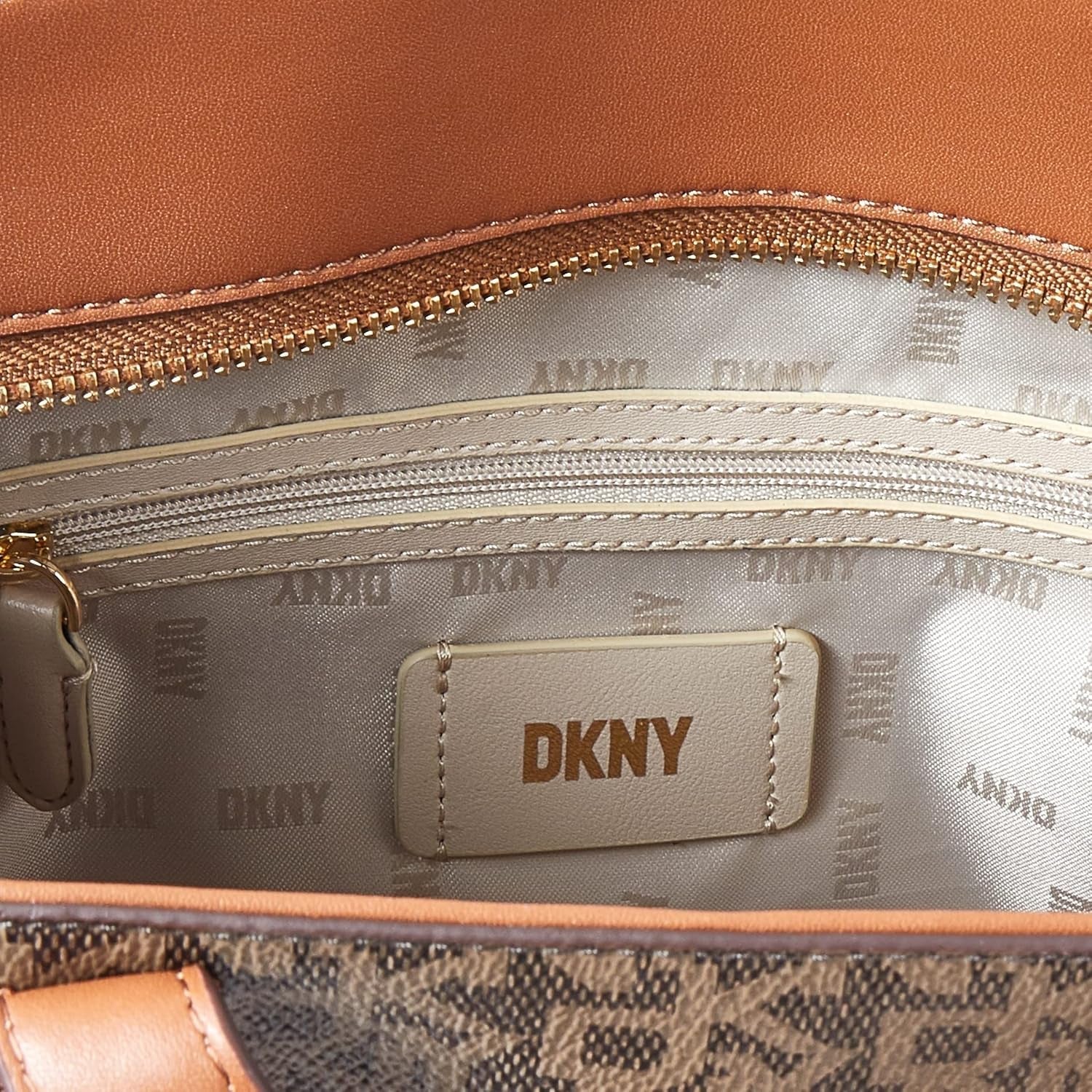 Dámská kabelka DKNY Zyon Messenger, mocha/karamelová, dámské tašky jedné velikosti Naty Shop
