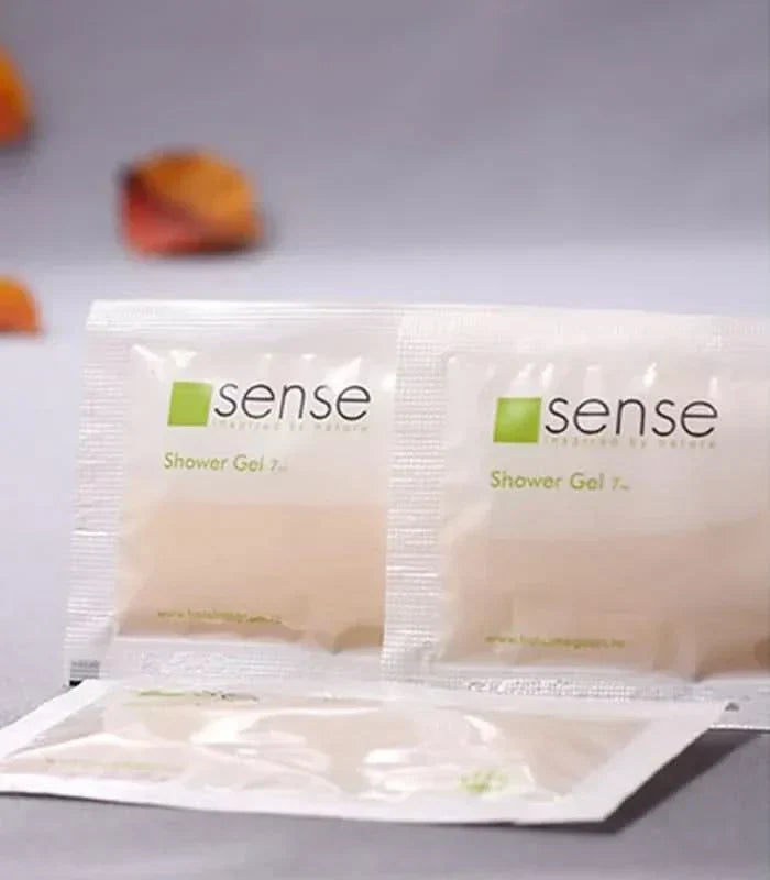 Hotelová obálka se sprchovým gelem, 7 ml, SENSE, 250 kusů Naty Shop Hotelová kosmetika