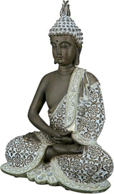 GILDE Dekorativní plastika Sedící Buddha - Meditace - hnědá/bílá - Výška 29 cm Sošky a plastiky Naty Shop Hnědá Výška 29 cm