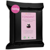 GoodBake černý fondán 500g, rolovaný fondán na potahování, tvarování, zdobení dortů, figurek, cukrových květin a další, bez palmového oleje, vegan, bez lepku Cukrová pasta Naty Shop Black