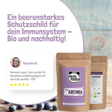 GREEN PANDA® organický prášek z aronie z Rakouska | jemně mleté ​​sušené aronie | bio aronie bez přísad | regionální alternativa prášku acai a plodů goji | 500 g dehydratovaných produktů Naty Shop
