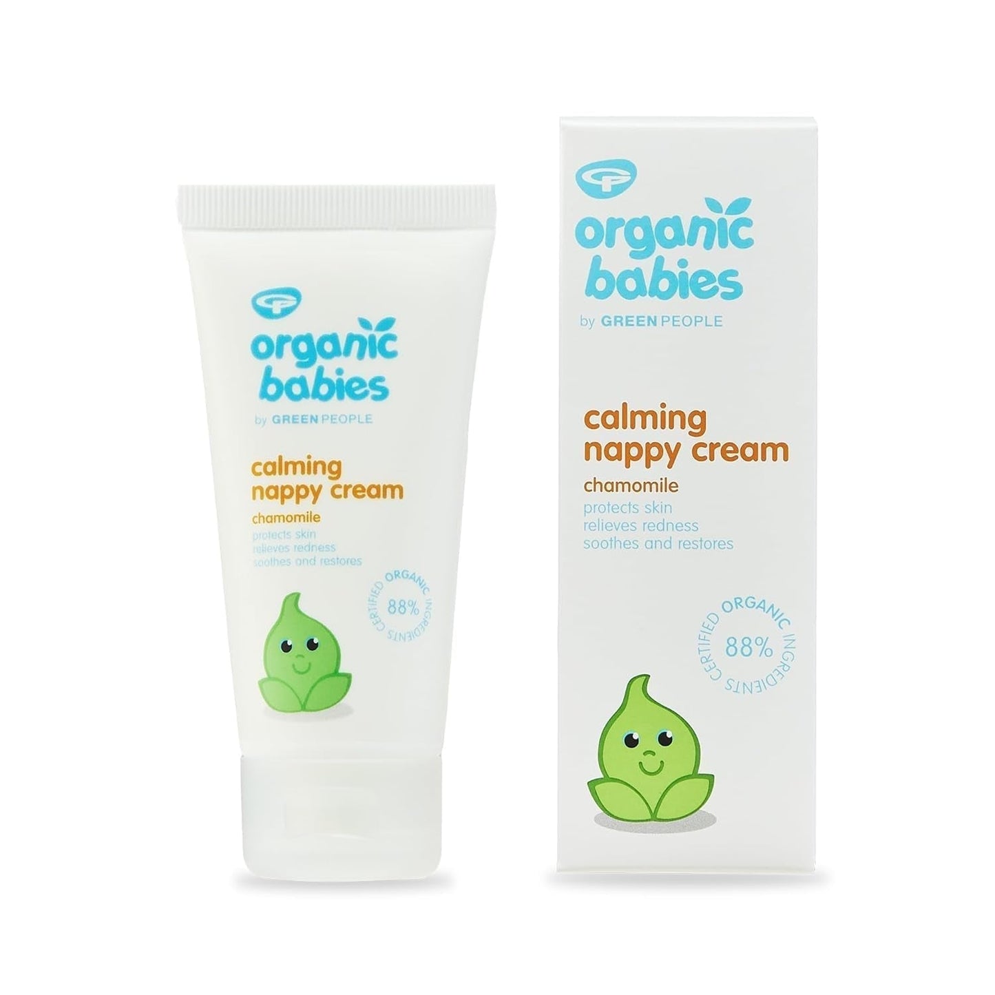 Green People - Organický dětský plenkový zklidňující krém - Přírodní a organický oxid zinečnatý - Ekzémový - Bez parabenů, 50 ml Děti - Koupel a péče o pleť Naty Shop Výchozí název