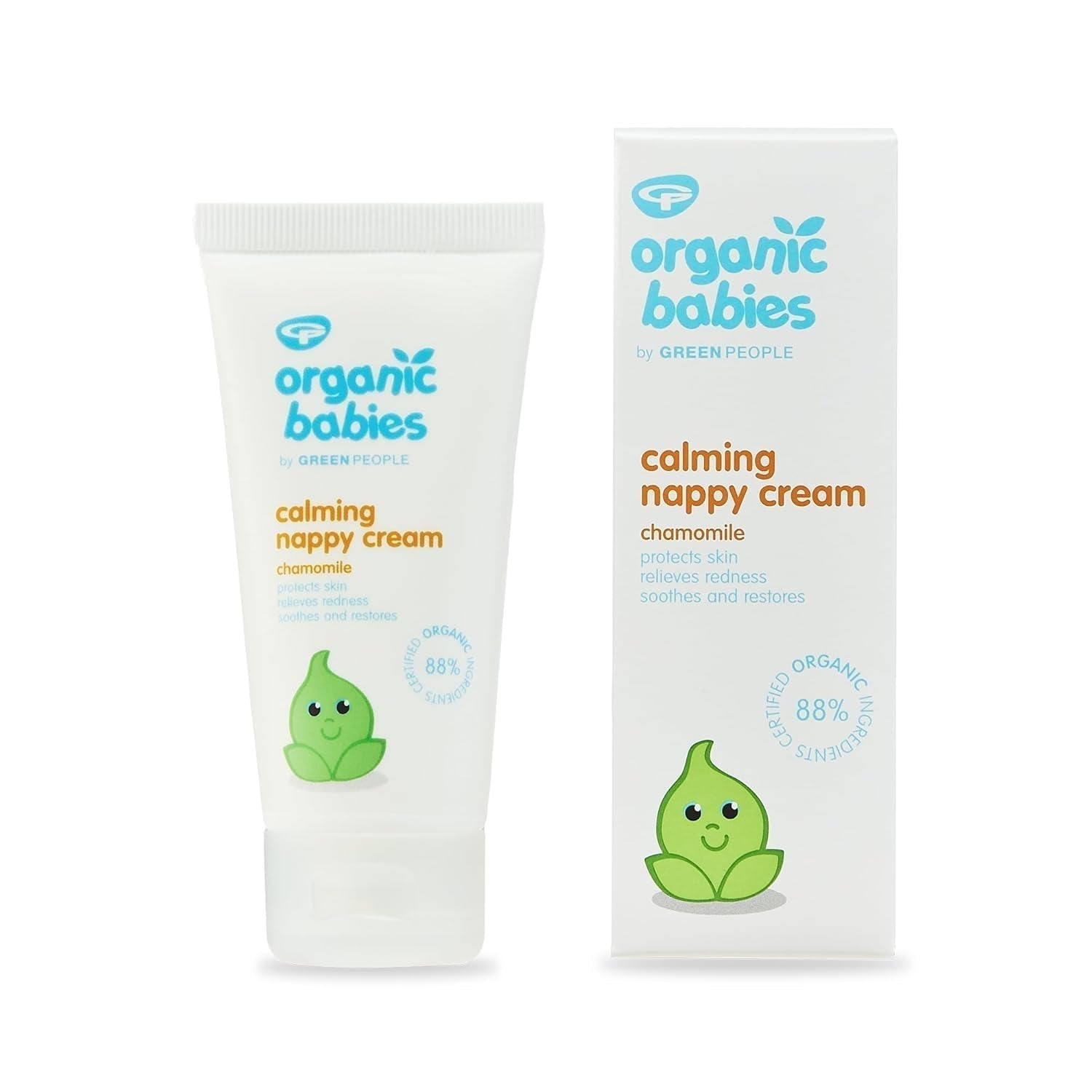 Green People - Organický dětský plenkový zklidňující krém - Přírodní a organický oxid zinečnatý - Ekzémový - Bez parabenů, 50 ml Děti - Koupel a péče o pleť Naty Shop Výchozí název