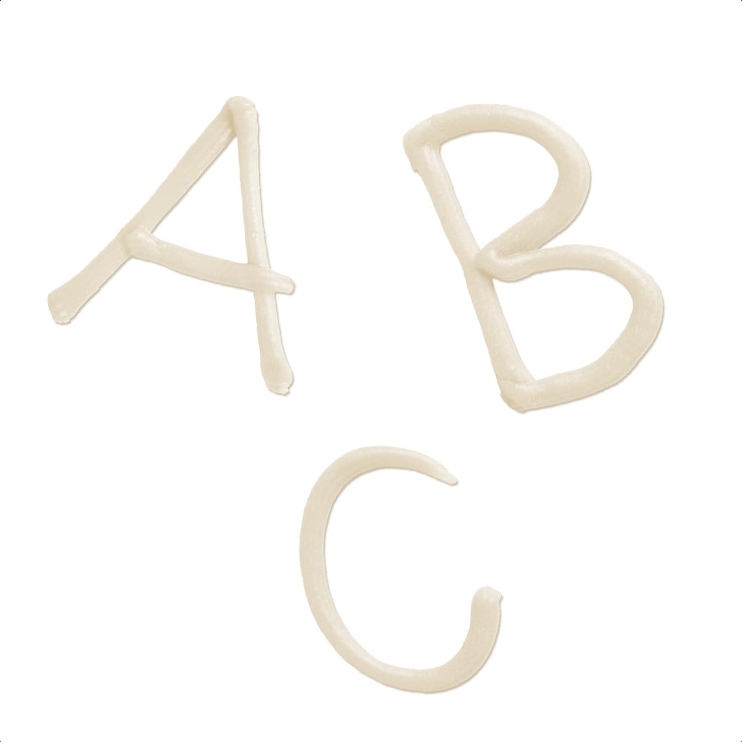 Günthart BackDecor 25 g BÍLÁ cukrová písmena na jakýkoli dezert v barvě bílého cukru pro krásná písmena a vzory, 1 balení (25 g) Cukrová pasta Naty Shop
