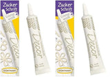 Günthart BackDecor 25g BÍLÁ cukrová písmena pro jakýkoli dezert v barvě bílého cukru pro krásná písmena a vzory, 1 balení (25g) Naty Shop Střední cukrová pasta (2 balení) Bílá cukrová písmena