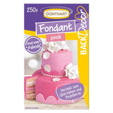 Günthart BackDecor 250 Zelený fondán 100% veganský palmový olej Bez roztržení Odolný k pokrytí dortů a pečiva Vhodné pro modelování 1 balení (1 x 250 g) Naty Shop Cukrová pasta 250 G (1 balení) Růžová