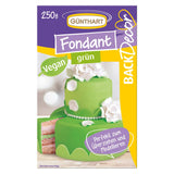 Günthart BackDecor 250 fondán zelený, 100% vegan, bez palmového oleje, odolný proti roztržení na potahování dortů a pečiva, vhodný na modelování, 1 balení (1 x 250 g) Naty Shop cukrová pasta 250 G (1 balení) S pozdravem