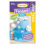 Günthart BackDecor 250 fondánový zelený, 100% veganský, bez palmového oleje, odolný proti roztržení na potahování dortů a pečiva, vhodný k modelování, 1 balení (1 x 250 g) Naty Shop cukrová pasta 250 G (1 balení) Modrá