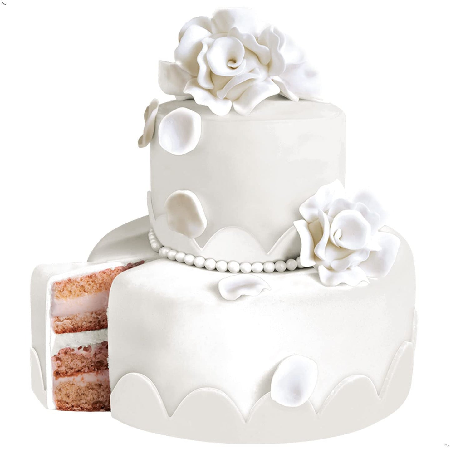 Günthart BackDecor 250g bílý fondant, 100% vegan, bez palmového oleje, odolný proti roztržení pro potahování dortů a pečiva, vhodný na modelování, balení 2 ks (1 x 250 g) Naty Shop cukrová pasta