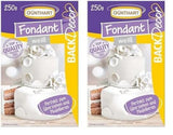 Günthart BackDecor 250g bílý fondant, 100% vegan, bez palmového oleje, odolný proti roztržení pro potahování dortů a pečiva, vhodný pro modelování, balení 2 ks (1 x 250 g) cukrová pasta Naty Shop Výchozí název