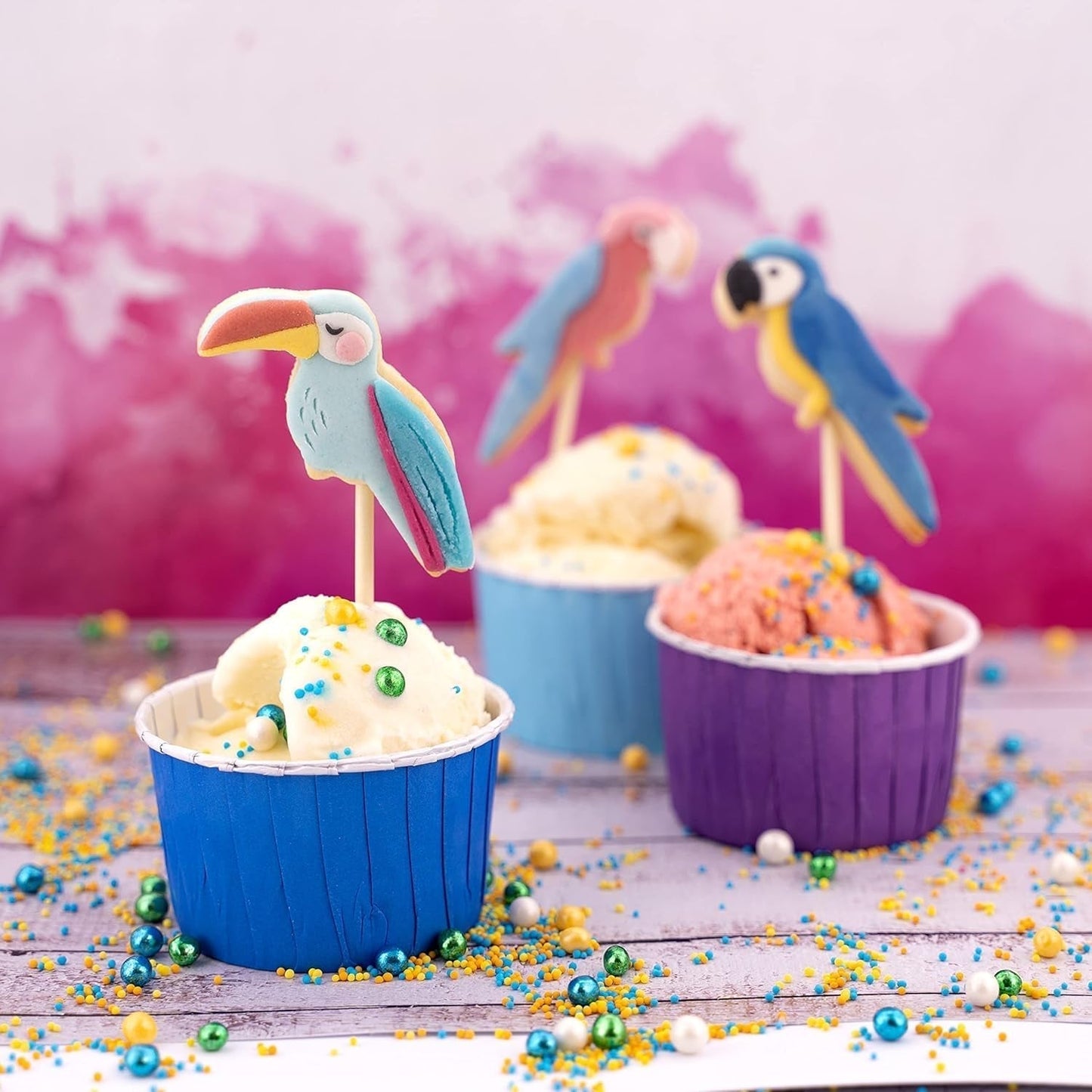 Günthart BackDecor 250g Modrý fondant, 100% Vegan, Bez palmového oleje, Odolný proti roztržení pro potahování dortů a pečiva, Vhodné na modelování, Balení 3 ks (1 x 250 g) Naty Shop Sugarpaste