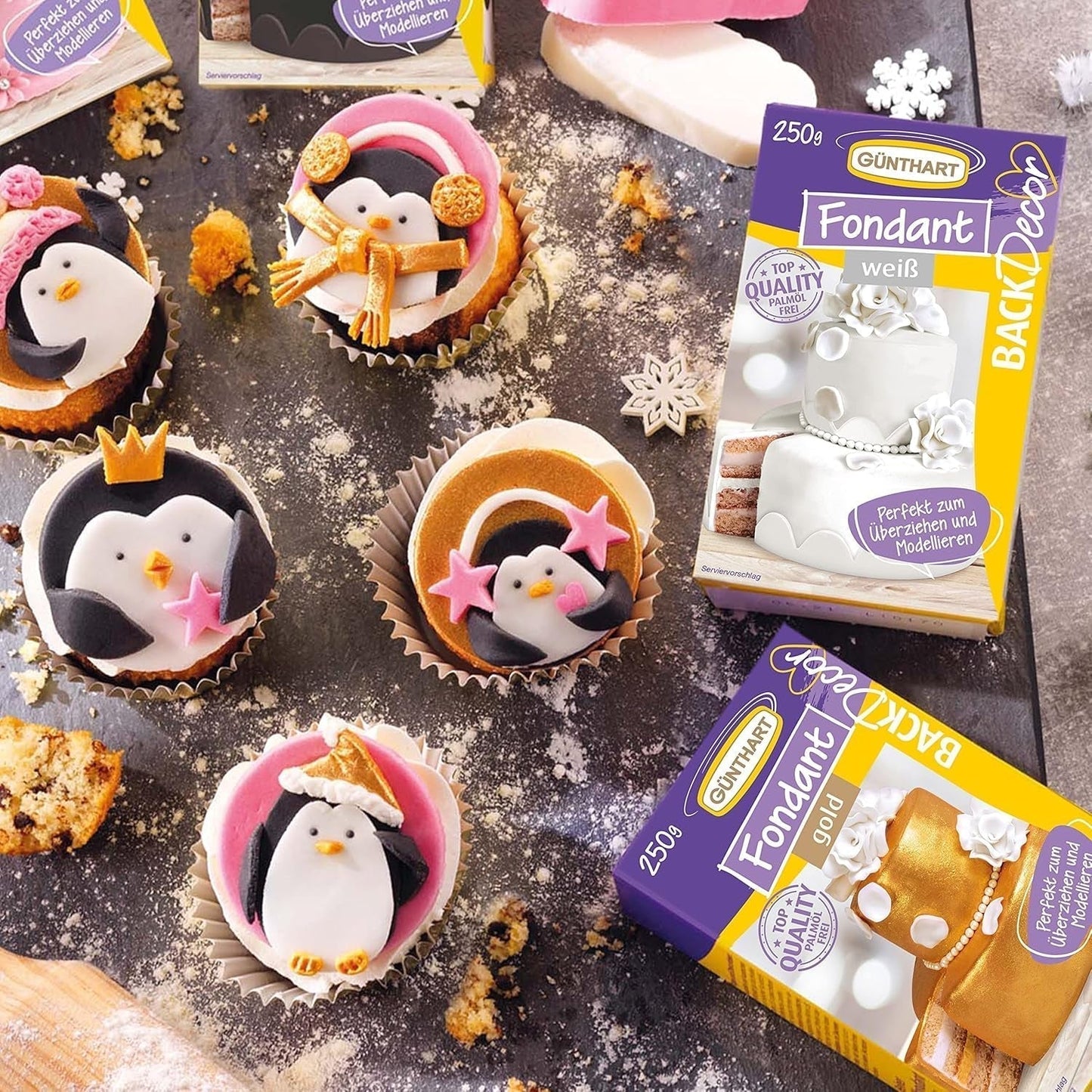 Günthart BackDecor fondant růžový | špičková kvalita | připraveno k použití | bez palmového oleje | odolný proti roztržení | pro potahování dortů a pečiva | vhodné pro modelování | balení 2 ks (1 x 250 g) cukrové pasty Naty Shop