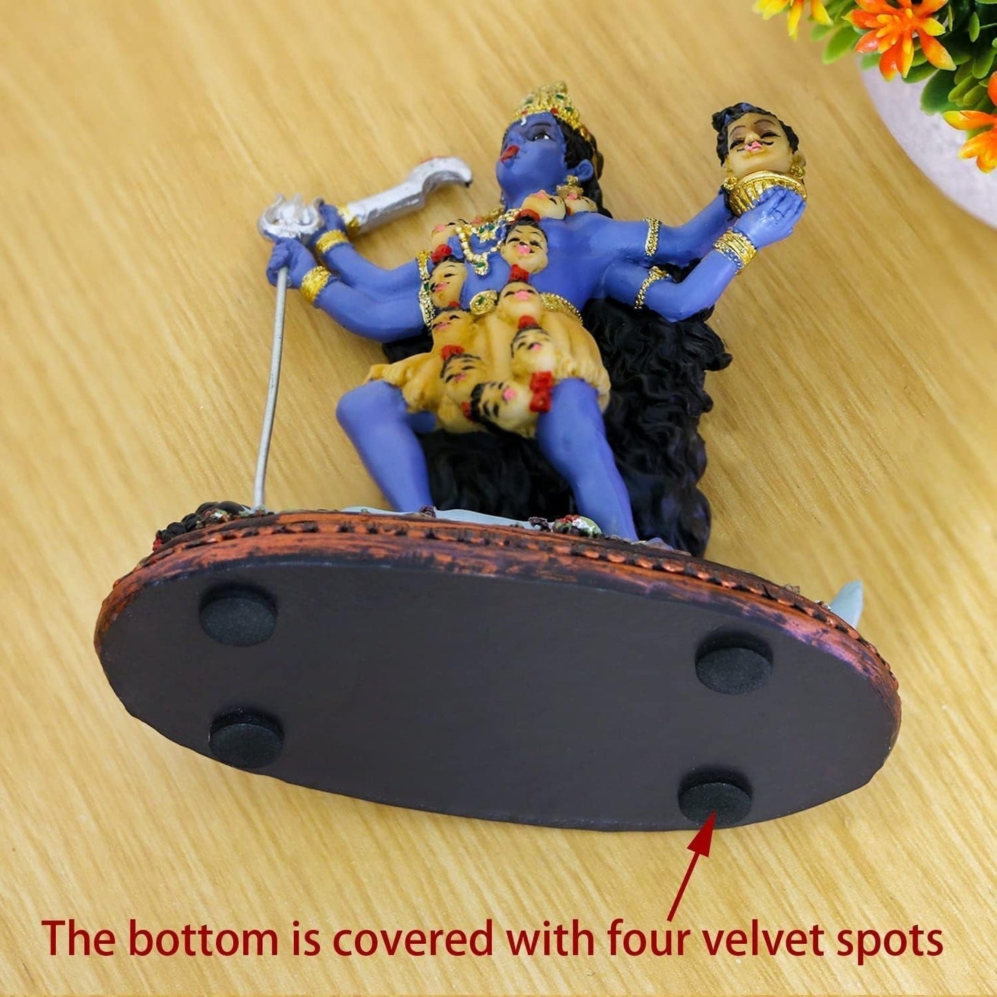 Socha hinduistického boha Kali Ma, Indie Socha bohyně Kali Bhavatarini Dekorativní socha hinduistické bohyně času a smrti Figurka Murti Diwali Pooja Dárky pro domácí kancelář Chrám Mandir Oltář Puja Sošky a plastiky Naty Shop