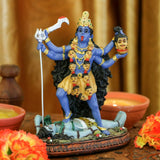 Socha hinduistického boha Kali Ma, Indie Socha bohyně Kali Bhavatarini Dekorativní socha hinduistické bohyně času a smrti Figurka Murti Diwali Pooja Dárky pro domácí kancelář Chrám Mandir Oltář Puja Sošky a plastiky Naty Shop