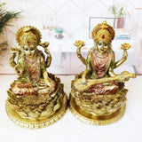 Hinduistická bohyně Laxmi Lotosová socha - Socha indického boha Lorda Lakshmi Puja - Indie Murti Idol Figurky Pooja Předmět Diwali Dárky Sošky a plastiky Naty Shop