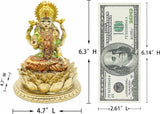 Hinduistická bohyně Laxmi Lotosová socha - Socha indického boha Lorda Lakshmi Puja - Indie Murti Idol Figurky Pooja Předmět Diwali Dárky Sošky a plastiky Naty Shop