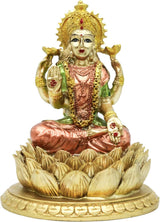 Hinduistická bohyně Laxmi Lotosová socha - Socha indického boha Pána Lakshmi Puja - Indie Murti Idol Figuríny Pooja Položka Diwali Dárky Sošky a sochy Naty Shop Výchozí název