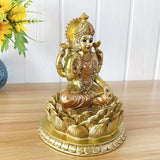 Hinduistická bohyně Laxmi Lotosová socha - Socha indického boha Lorda Lakshmi Puja - Indie Murti Idol Figurky Pooja Předmět Diwali Dárky Sošky a plastiky Naty Shop
