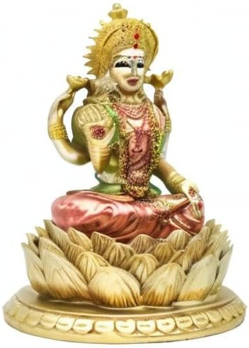 Hinduistická bohyně Laxmi Lotosová socha - Socha indického boha Lorda Lakshmi Puja - Indie Murti Idol Figurky Pooja Předmět Diwali Dárky Sošky a plastiky Naty Shop