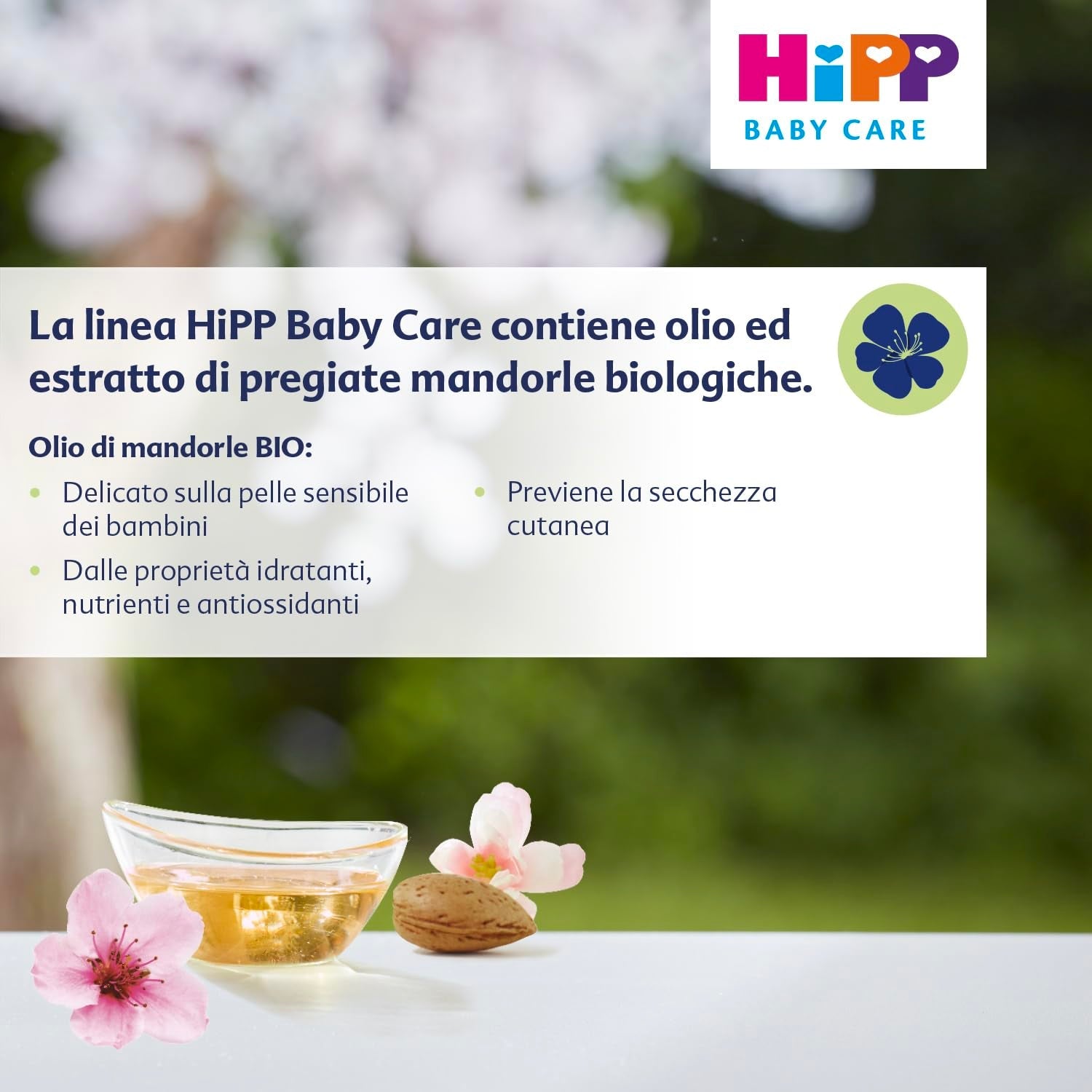 HiPP Baby Care Šampon s kondicionérem pro děti, rozčesává vlásky a chrání pokožku hlavy, pro citlivou pokožku, s přírodním organickým mandlovým extraktem, 1 x 200 ml Děti - Koupel a péče o pleť Naty Shop
