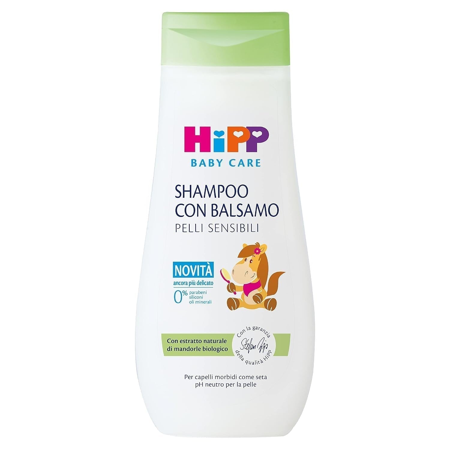 HiPP Baby Care Šampon s kondicionérem pro děti, rozčesává vlasy a chrání pokožku hlavy, pro citlivou pokožku, s přírodním organickým mandlovým extraktem, 1 x 200 ml Děti - Koupel a péče o pleť Naty Shop Výchozí název