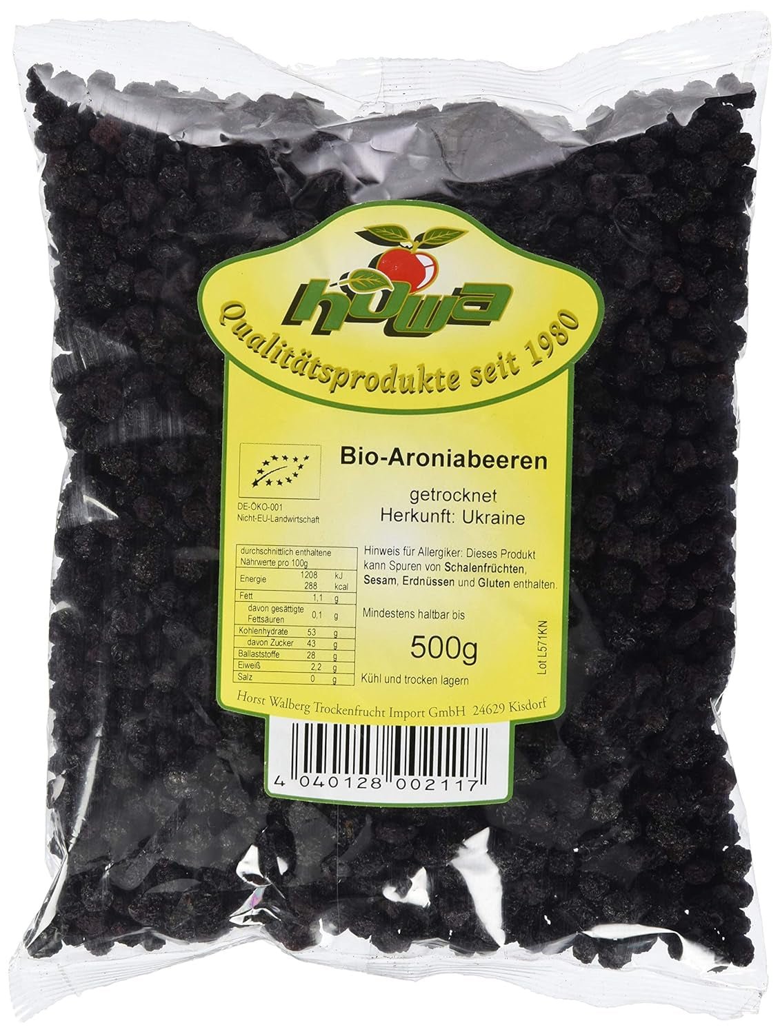 HOWA bio aronie, 500 g Naty Shop dehydratované produkty 500 G (1 balení) 1