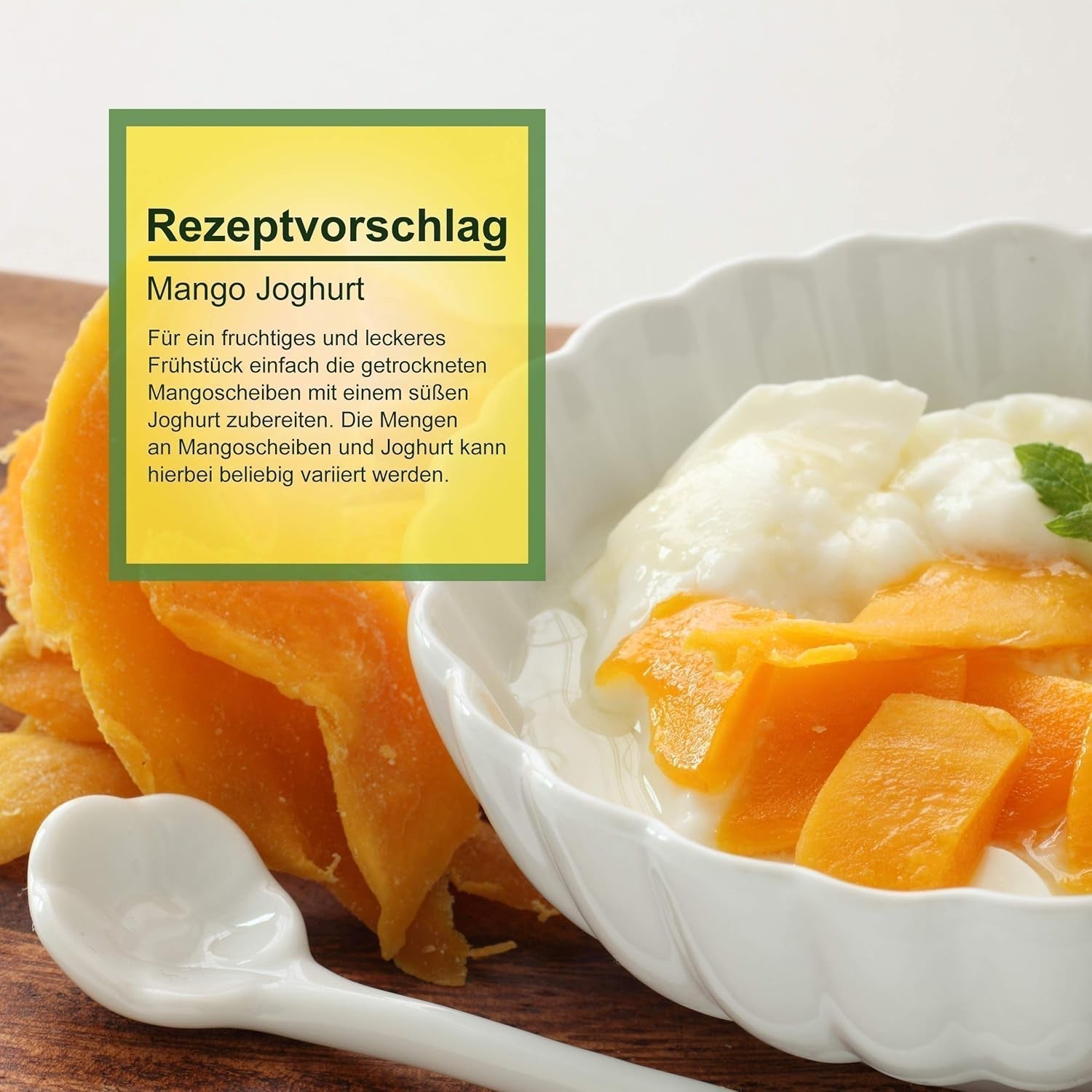 Howa sušené mango - sušené ovoce v bio kvalitě, přírodní a nesířené - ideální na vaření, pečení nebo jako zdravá svačina - plátky manga - bez cukru - 1000 g Naty Shop dehydratované produkty