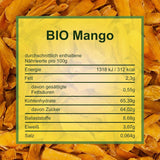 Howa sušené mango - sušené ovoce v bio kvalitě, přírodní a nesířené - ideální na vaření, pečení nebo jako zdravá svačina - plátky manga - bez cukru - 1000 g Naty Shop dehydratované produkty